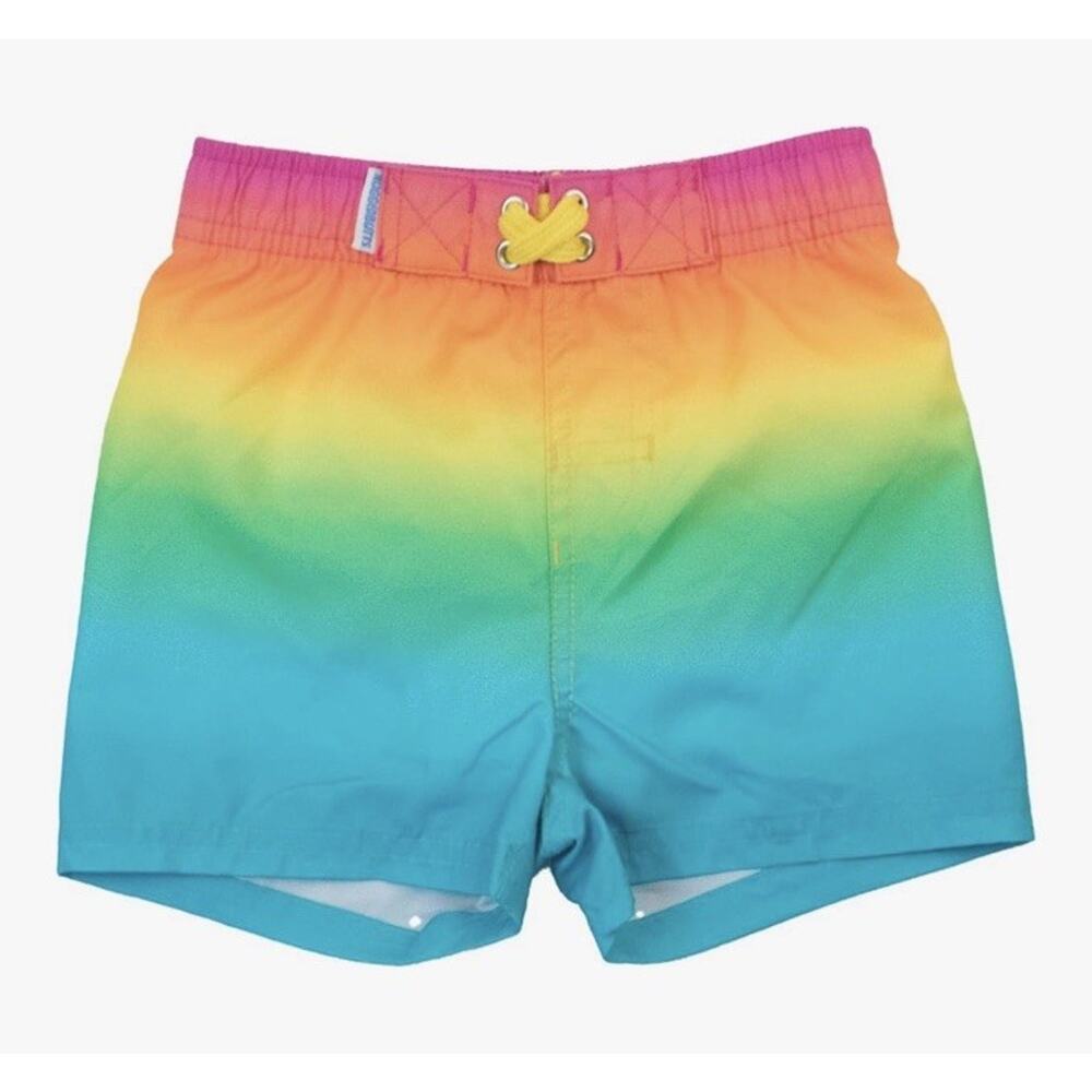 RUGGEDBUTTS Boys Striped Color Block Swim TrunksUPF50+ Sun Protection 8 ZZ